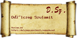 Délczeg Szulamit névjegykártya